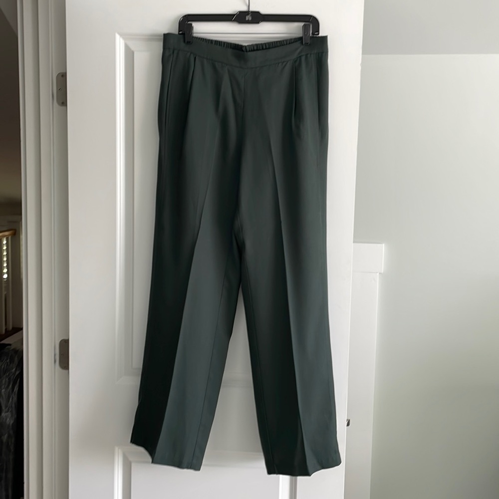 Eileen Fisher dark green slacks